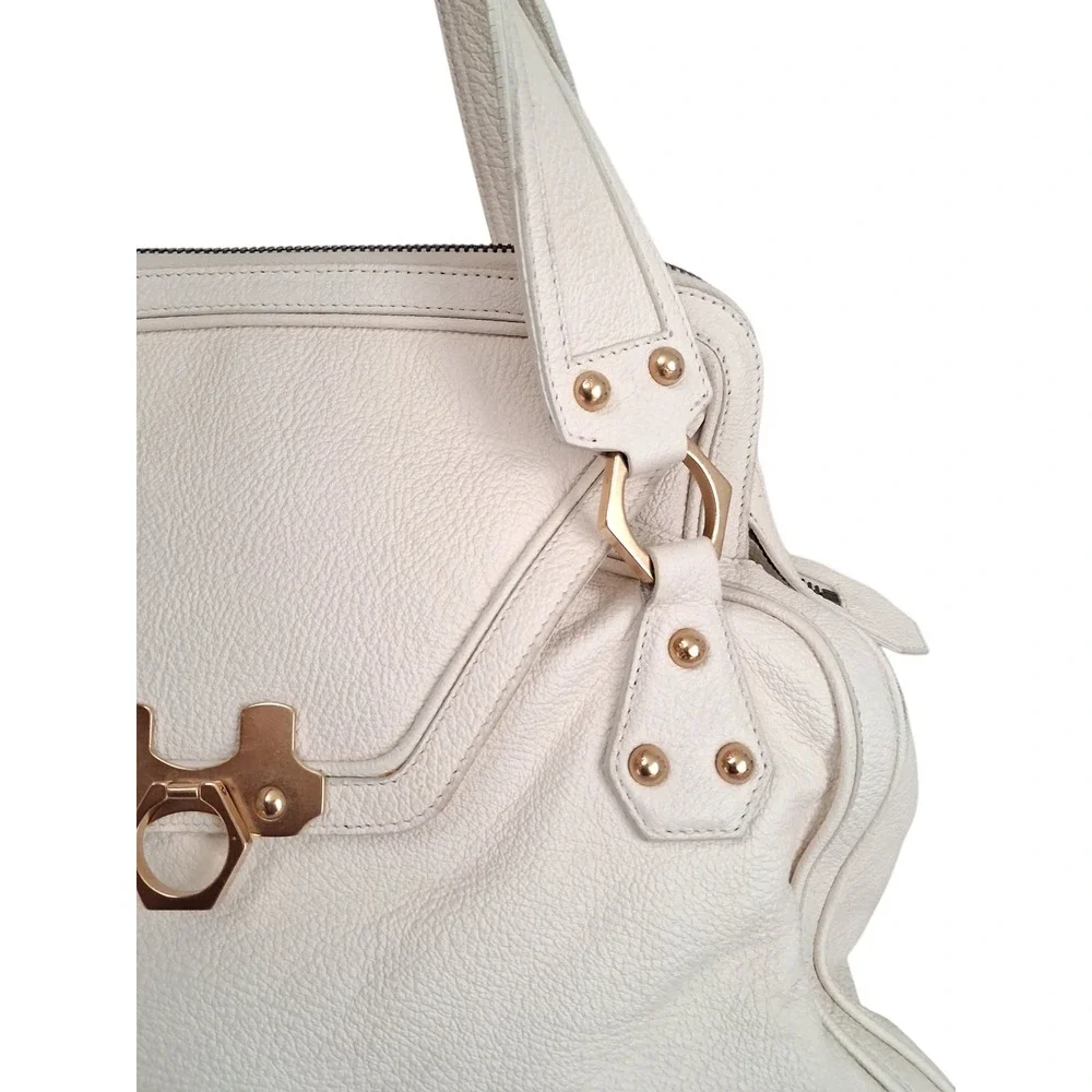Rare Vintage Y2k Zac Poshen Pebbled Leather Zip Satchel Handbag 07 Italy Runaway